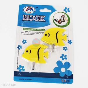 Fish Shape 2 Pieces Sticky Hook Household Hanger