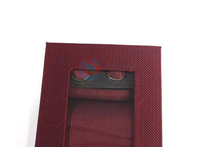 Bottom price good quality printed necktie+cufflink