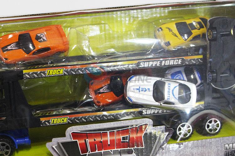 Promotional Gift Inertia Drag Head Truck Carrying Cars