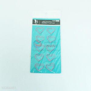 Heart design pink clip for paper,3*2.5cm