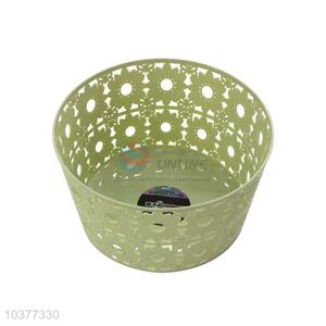 Factory supply popular plastic flower carved storage basket