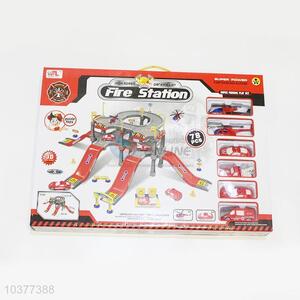 Kids Educational Toy Fire Rescue Car Parking Garage