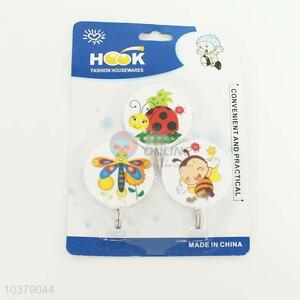 Good quality best fashionable 3pcs insect pattern sticky hooks