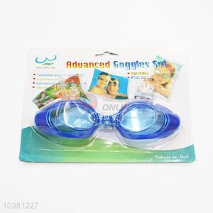 Top quality blue swimming goggle