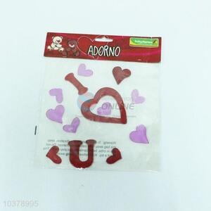 New arrival heart letter design TPR window sticker