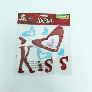 Valentine's day kiss heart design window sticker