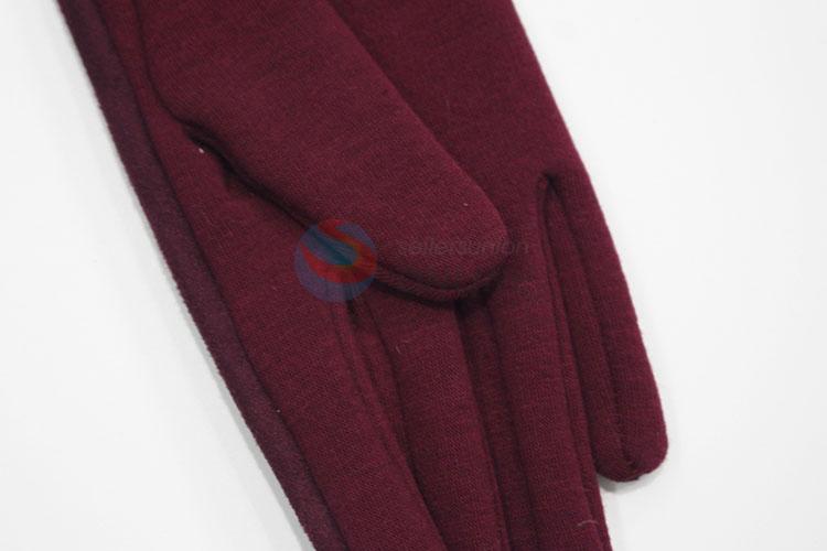 Personalized Classic Women Suede Warm Gloves