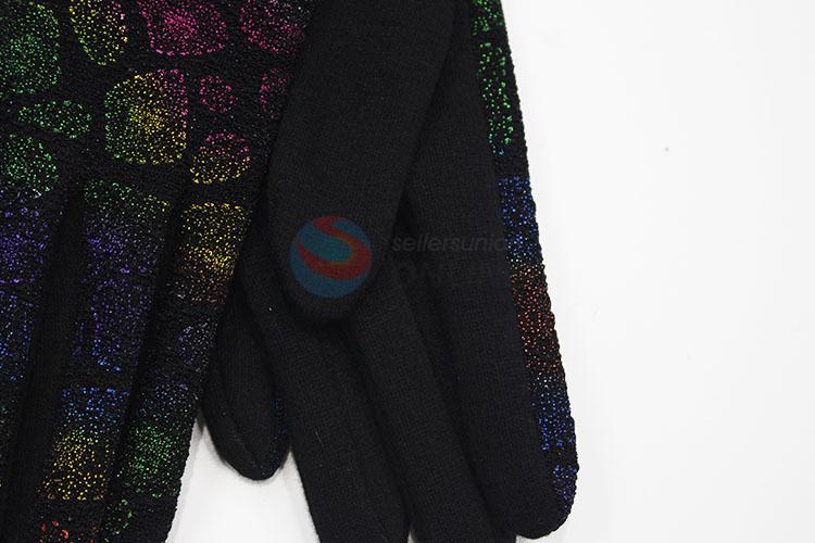 Cool style shinny party winter gloves for lady