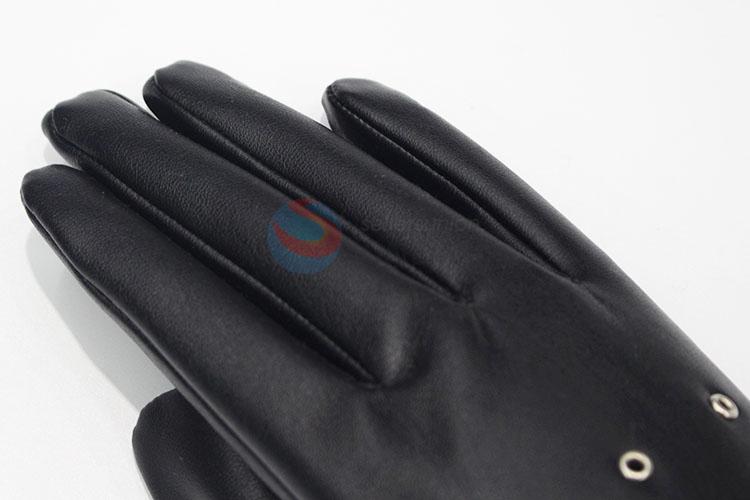 Winter PU Leather Hand Gloves For Women