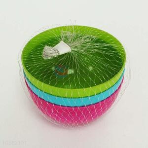 4PCS/Set Tableware Colored Plastic Soup Bowl