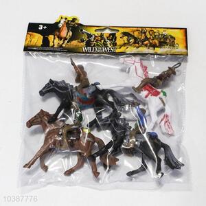 Wholesale Cheap 4pcs  West Cowboy on Horse Toys