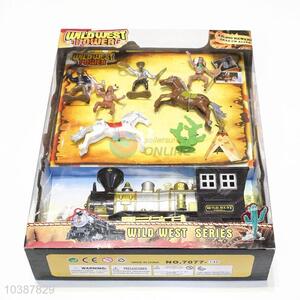 New Products Kids Toy Painting locomotive And Western Cowboy Indian