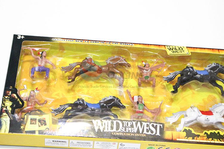 Most Popular Toy 4pcs Western Indian and Horse