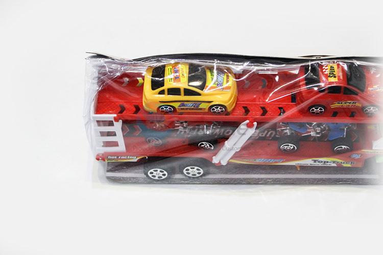 Best Sale Inertia Drag Head Car Carry 2pcs Sandy Car and 2pcs Racing Car Boy Toys