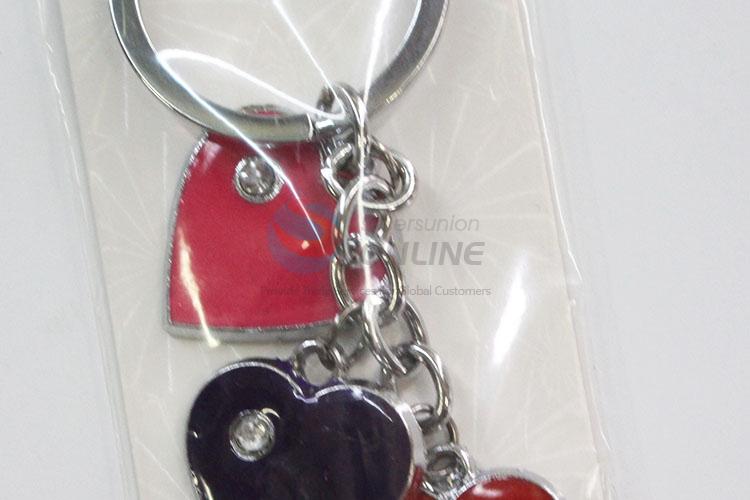 Good quality colorful heart shape key chain