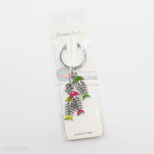 Newly low price fish bone shape key chain