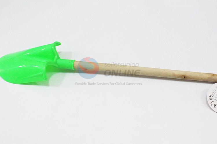 Green Color Wooden Handle Big Size Beach Shovel