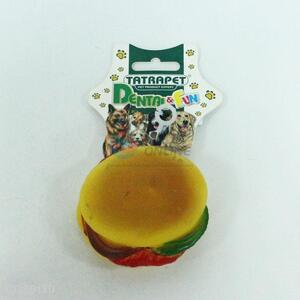 Custom Hamburger Shape Rubber Pet Chew Toy