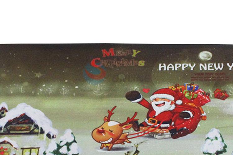 Good Sale Happy Christmas Printed Pvc Bottom Carpet  