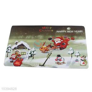 Good Sale Happy Christmas Printed TPR Bottom Carpet  