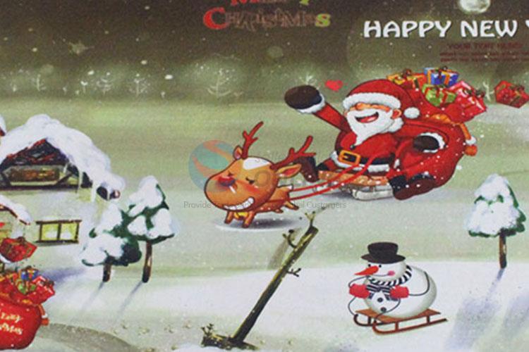 Good Sale Happy Christmas Printed Pvc Bottom Carpet  