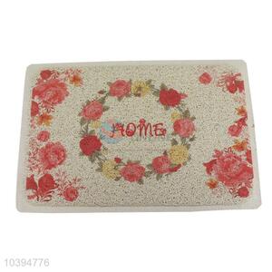 Customized Flower Printed Semicircle Door Mat