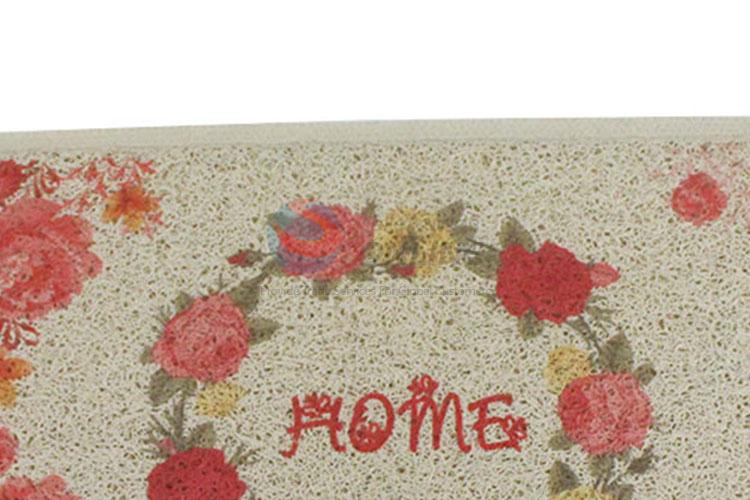 Customized Flower Printed Semicircle Door Mat