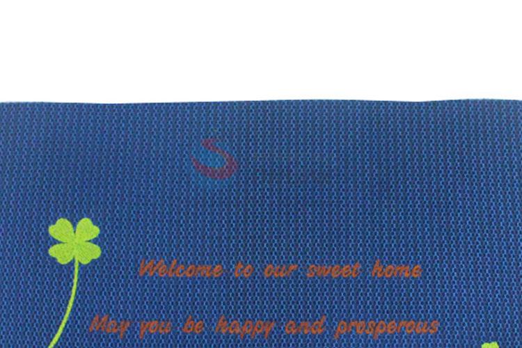 Best Selling Blue Flower Printed Door Carpet