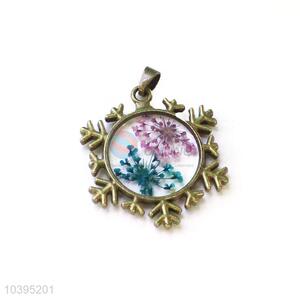 Delicate Design Bronze Real Flower Pendant For Women