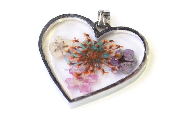 New Arrival Real Flower Pendant Heart Shape Pendant