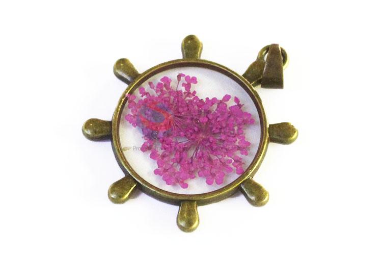 New Arrival Real Flower Pendant Zinc Alloy Pendant