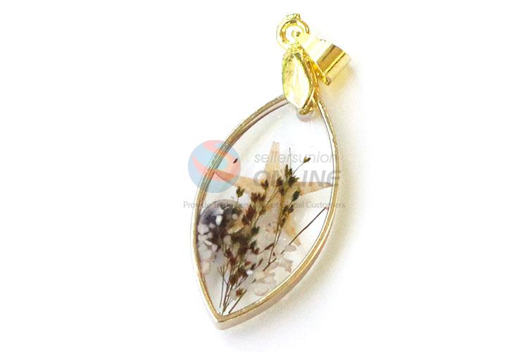 Best Sale Real Flower Pendant With Gold Chain