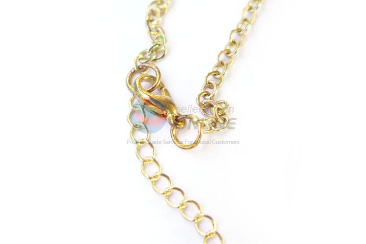 Fashion Zinc Alloy Necklace Moon Shape Pendant With Chain