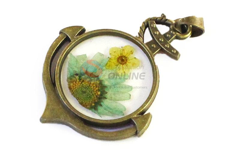 Fashion Zinc Alloy Pendant Best Real Flower Pendant