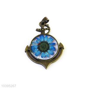 Best Selling Zinc Alloy Real Flower Pendant