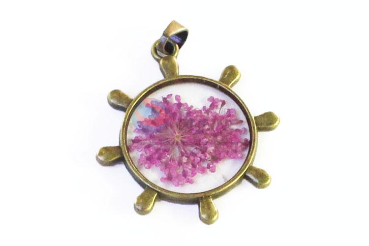 New Arrival Real Flower Pendant Zinc Alloy Pendant