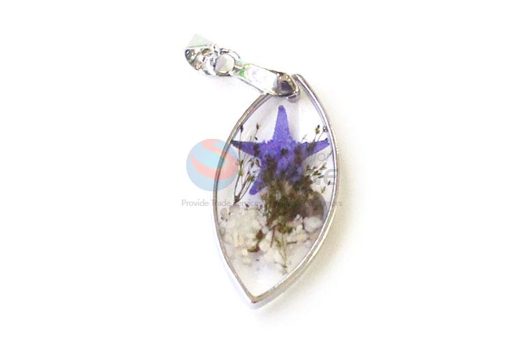 Top Quality Drop Shape Real Flower Pendant