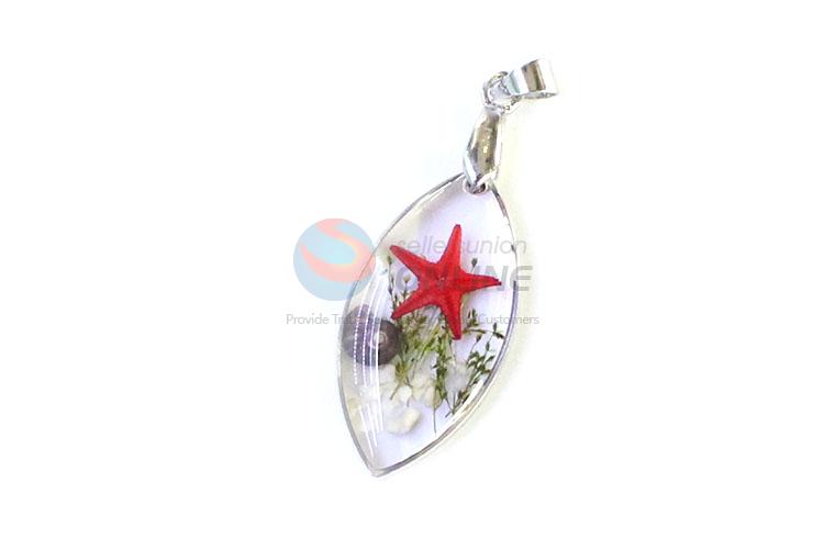 Fashion Real Flower Pendant With Gold Chain