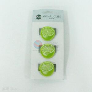 Hot-selling popular 3pcs lemon shape plastic clips