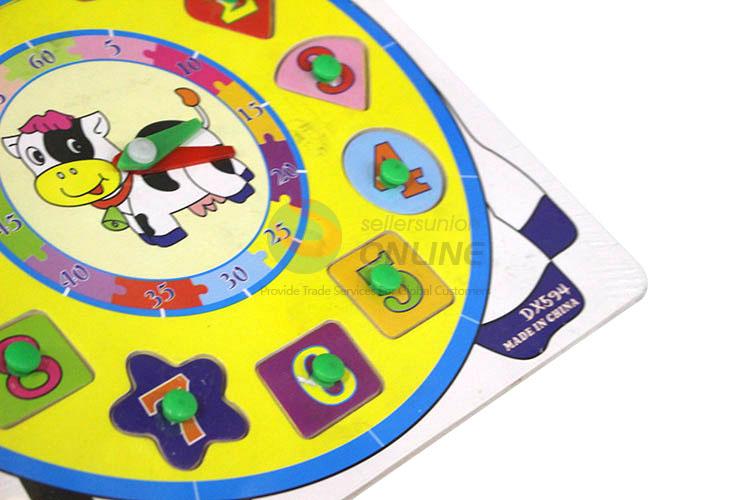 High quality educational cow shaped clock puzzle