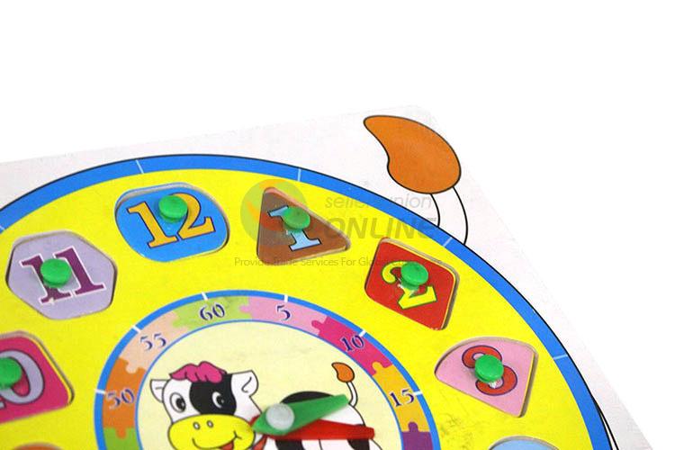 High quality educational cow shaped clock puzzle