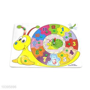 Good quality educational snail shaped clock puzzle