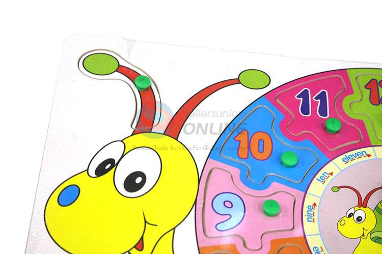 Good quality educational snail shaped clock puzzle