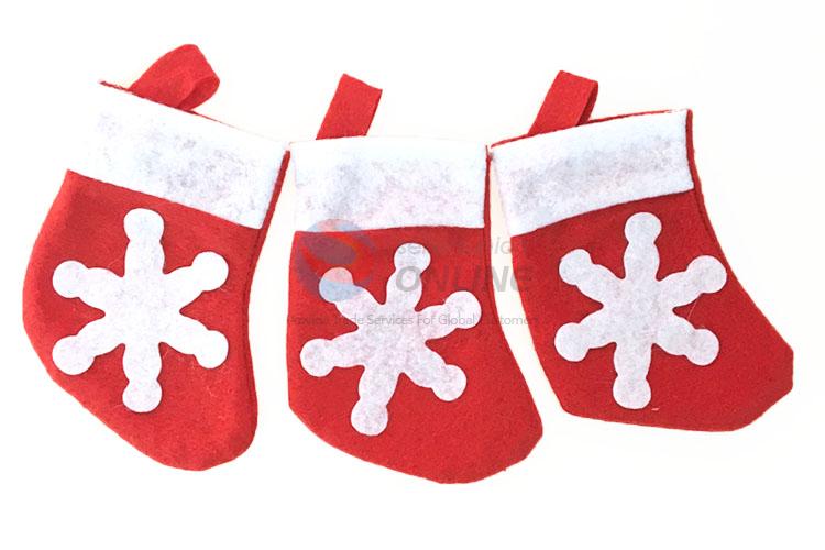 New Design Cute Sock Shape Tableware Holder Christmas Decoration