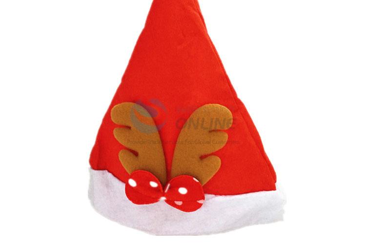 Fashion Design Bowknot Antler Pattern Christmas Hat For Children