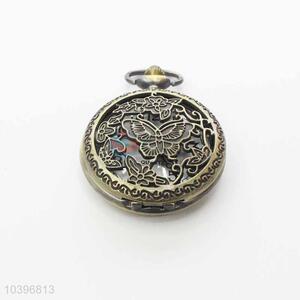 Butterfly Quartz Movement Skeleton Pocket Watch