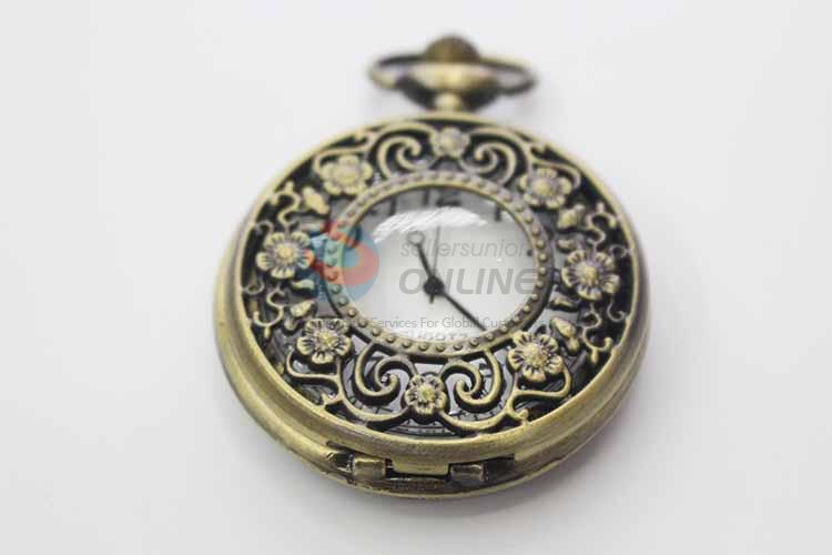 Quartz Movement Skeleton Pocket Watch