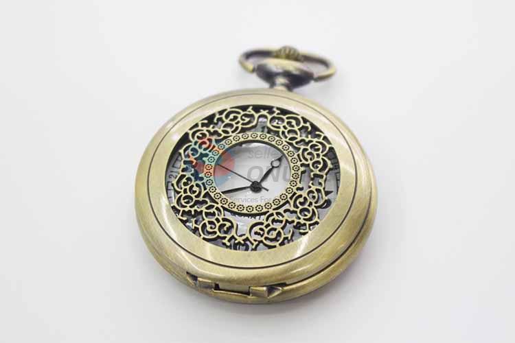 Quartz Movement Skeleton Pocket Watch