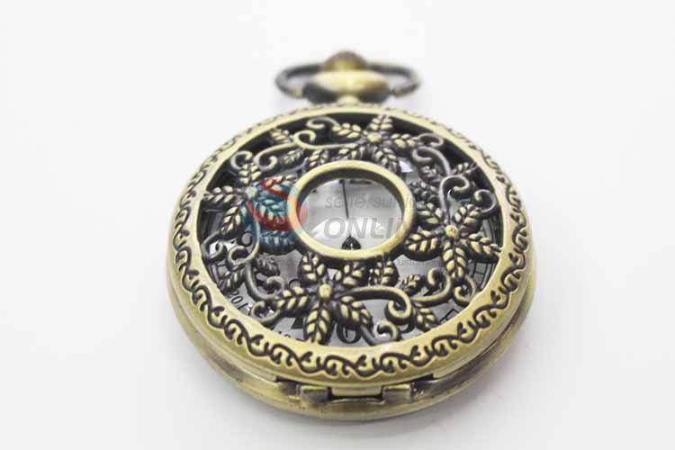 Quartz Movement Skeleton Pocket Watch