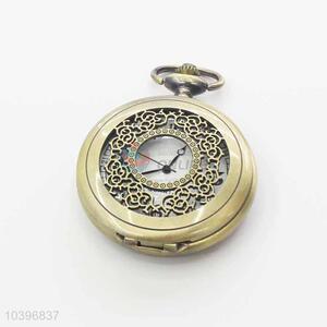 Quartz Movement Skeleton Pocket Watch